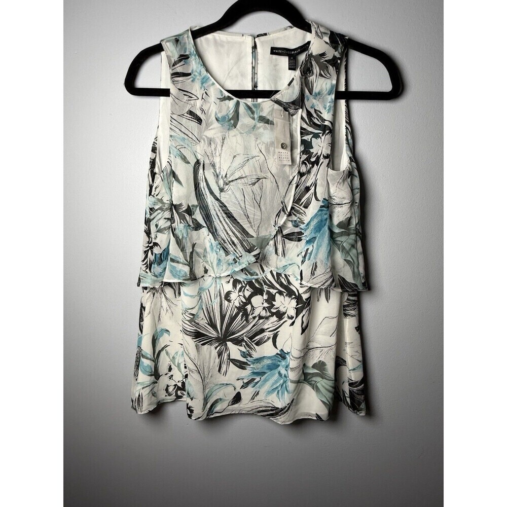 White House Black Market Floral Layered Sleeveless Blouse – Women’s Small NWT